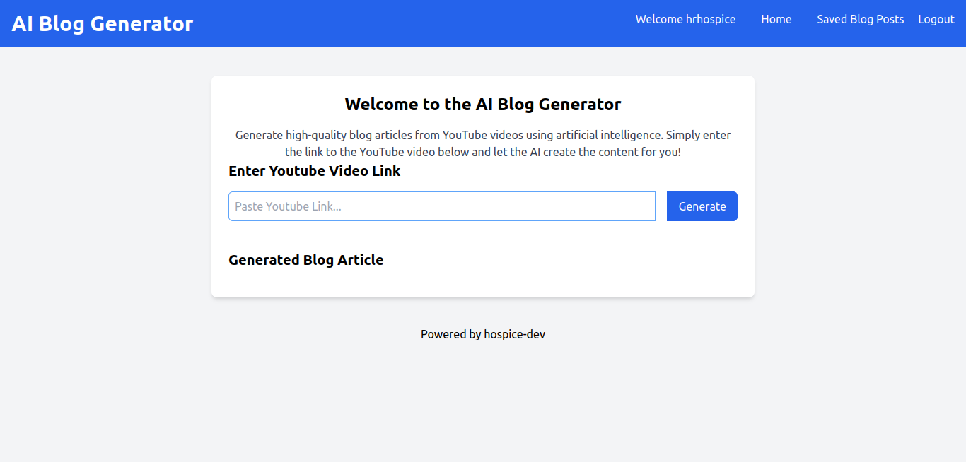 AI Blog App